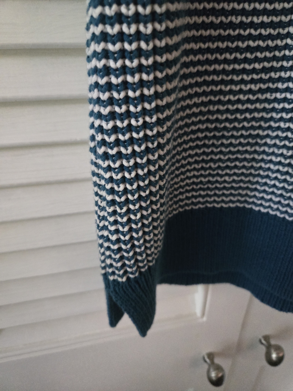 LOFT Blue White Striped Knit Halter Sweater Tank Top Size Small - Picture 6 of 10